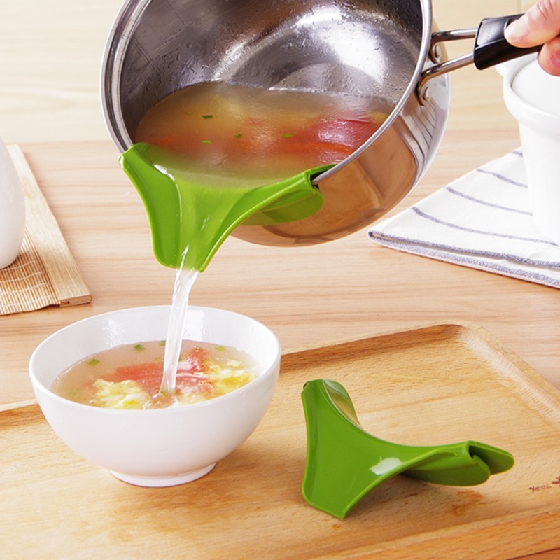 Non-Spill Silicone Funnel – Easy Pour Spout for Kitchen Use
