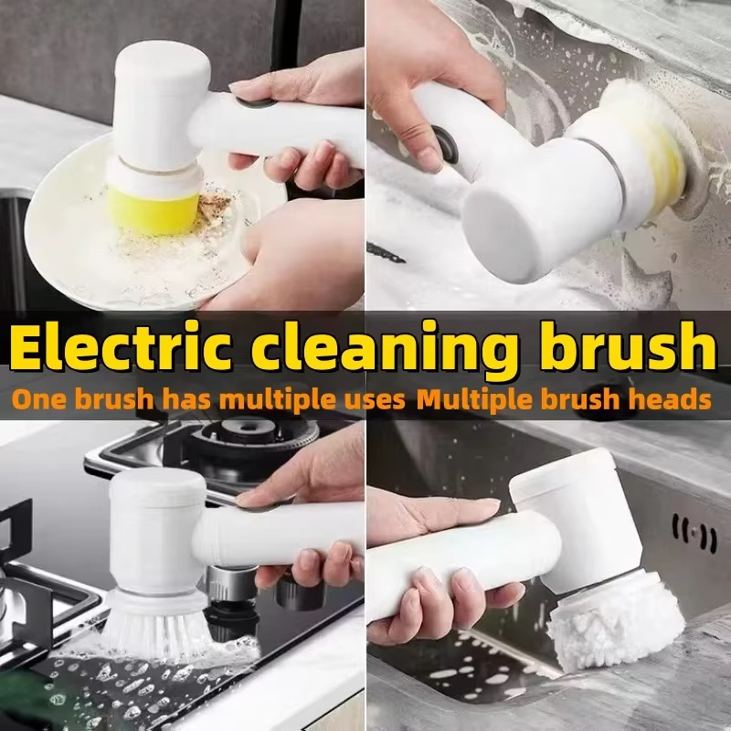 Electric Cleaning Scrubber – 5-in-1 Power Brush for Home & Bathroom