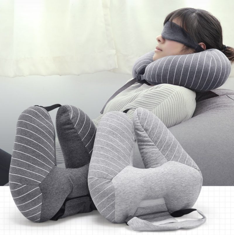 Memory Foam U-Shape Travel Pillow – Neck & Lumbar Support