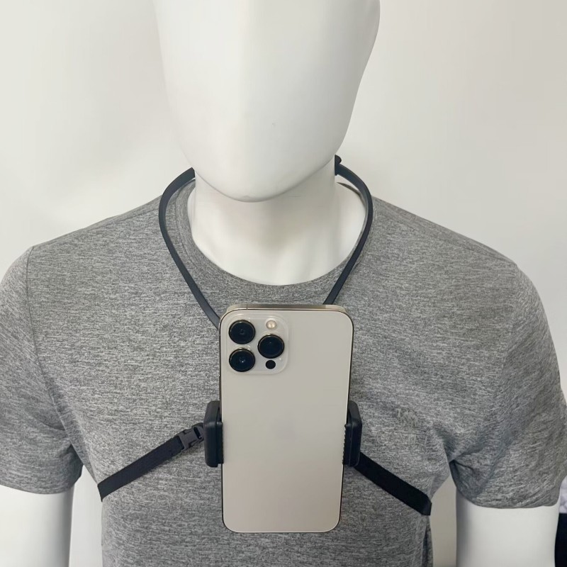 Hands-Free Neck Mount for Action Camera & Smartphone – 360° Rotation