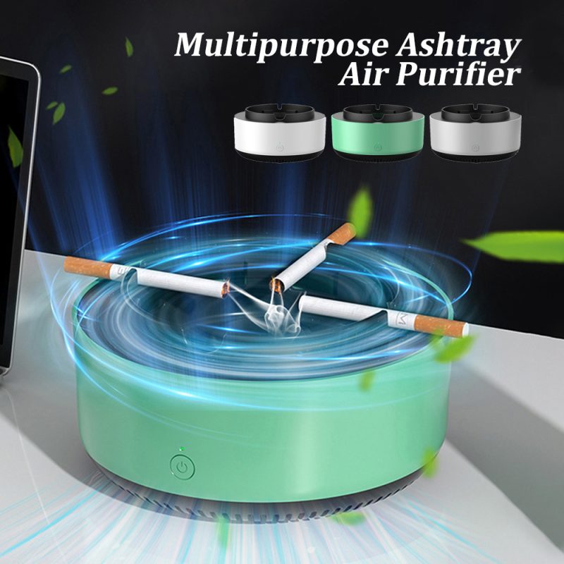 Automatic Smoke Purifier Ashtray – Odor-Reducing Ionizer for Car or Desktop