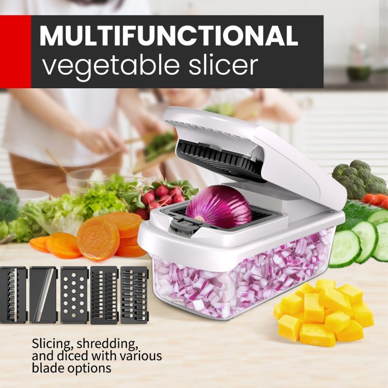 15-in-1 Vegetable Chopper & Slicer – Multi-Function Kitchen Food Cutter